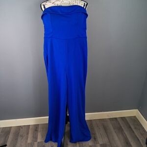 Crystal Sky Cobalt Blue Women's Sleeveless Jumpsuit Size Small